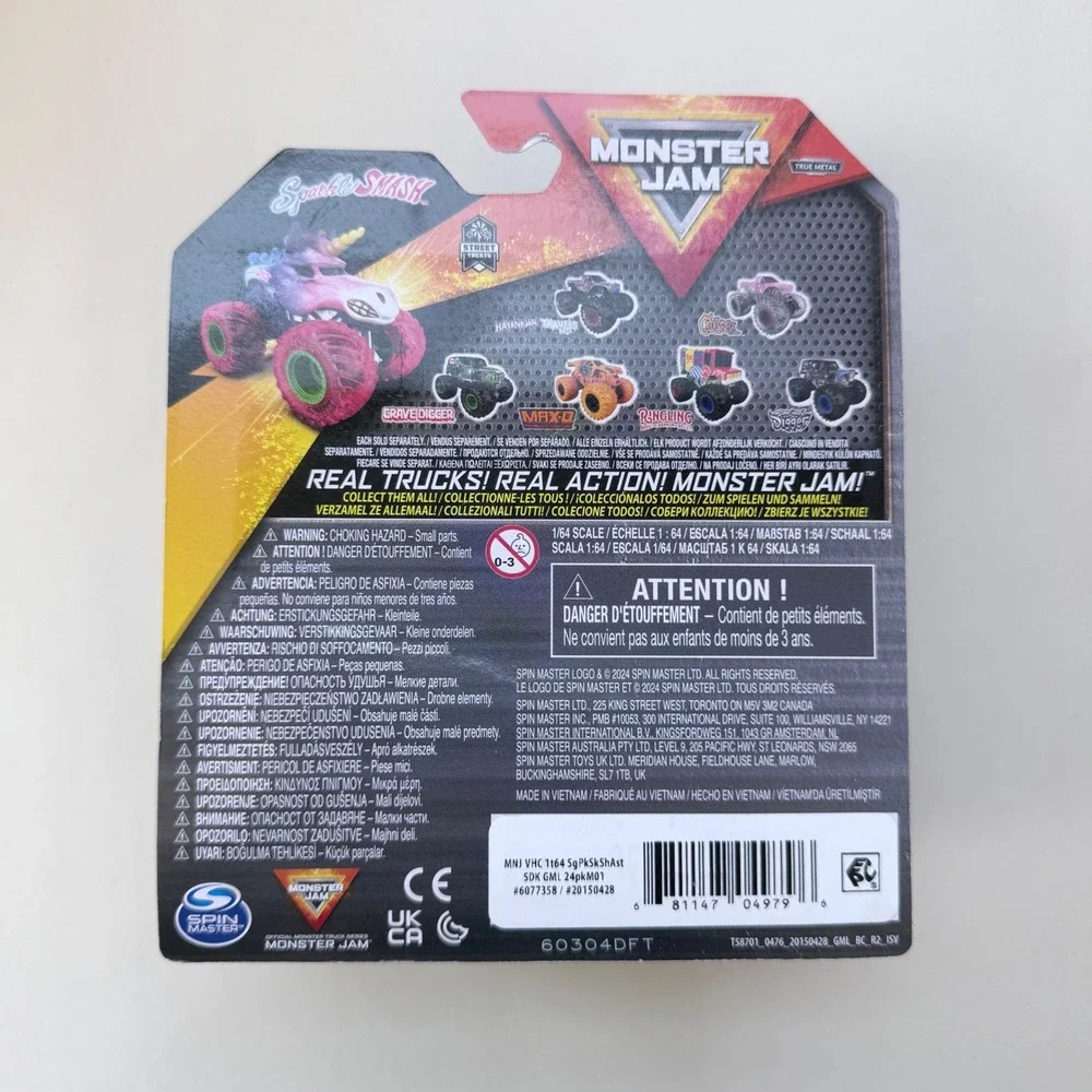 Monster Jam Sparkle Smash Unicorn Series 38 Street Treats 1:64 Scale New 2024